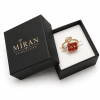 Royal Ruby Leaf Ring – Gold Plated Adjustable Ring