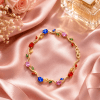 Tulip Bracelet – Gold Plated Multicolor Zircon Floral Bracelet