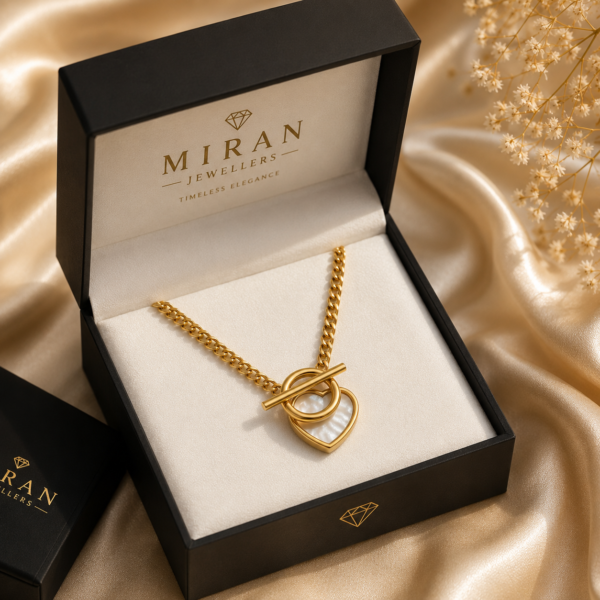 Elegant Gold Heart Pendant Necklace for Women | Miran Jewellers
