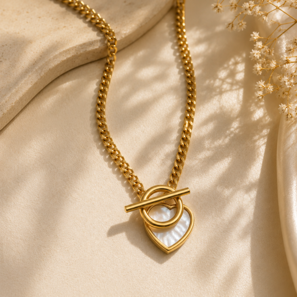 Elegant Gold Heart Pendant Necklace for Women | Miran Jewellers