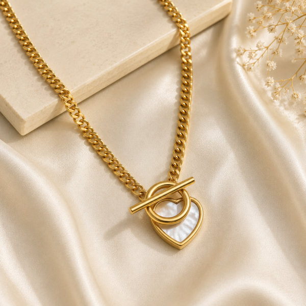 Elegant Gold Heart Pendant Necklace for Women | Miran Jewellers