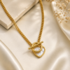 Elegant Gold Heart Pendant Necklace for Women by Miran Jewellers