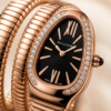 Luxury Rose Gold Snake Bracelet Watch for Women